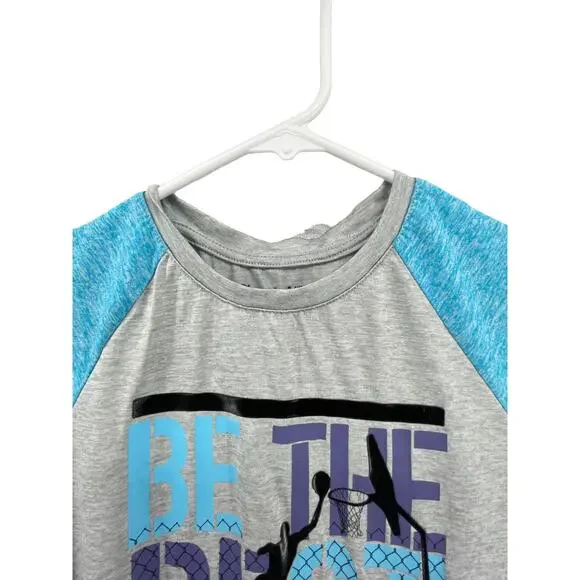 Champion Boys Gray Blue Graphic Short Sleeve T-Shirt Youth Size 10/12 - Picture 3 of 5